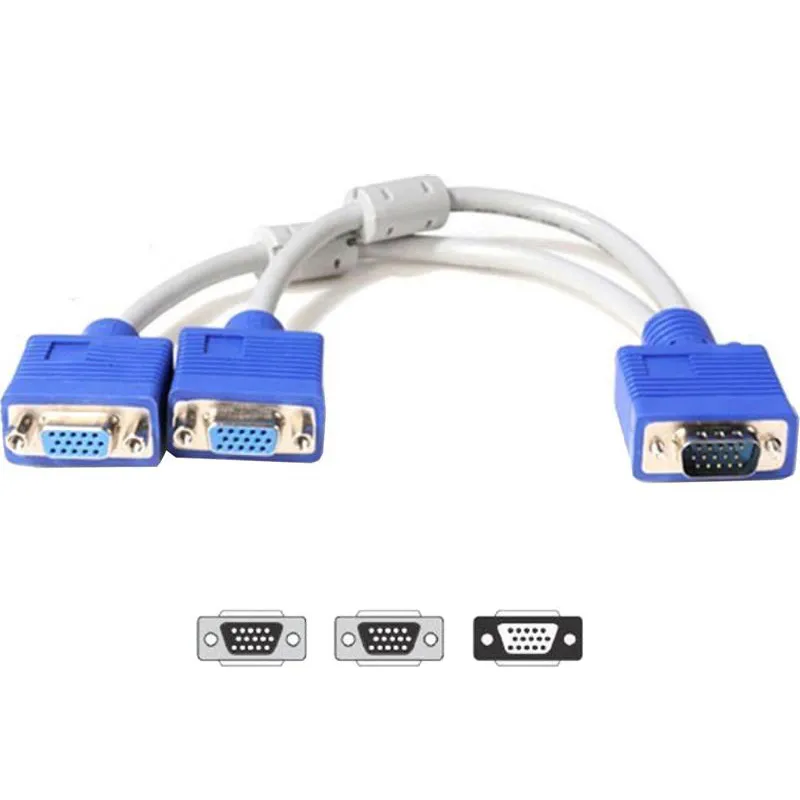 Кабель Atcom VGA - 2хVGA (M/F), 0.1 м, White (10800) - зображення 1