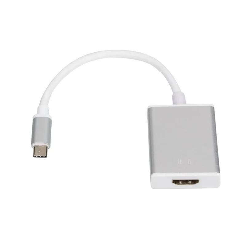 Кабель Atcom HDMI - USB Type-C (F/M), 0.1 м, White (13888) - зображення 1
