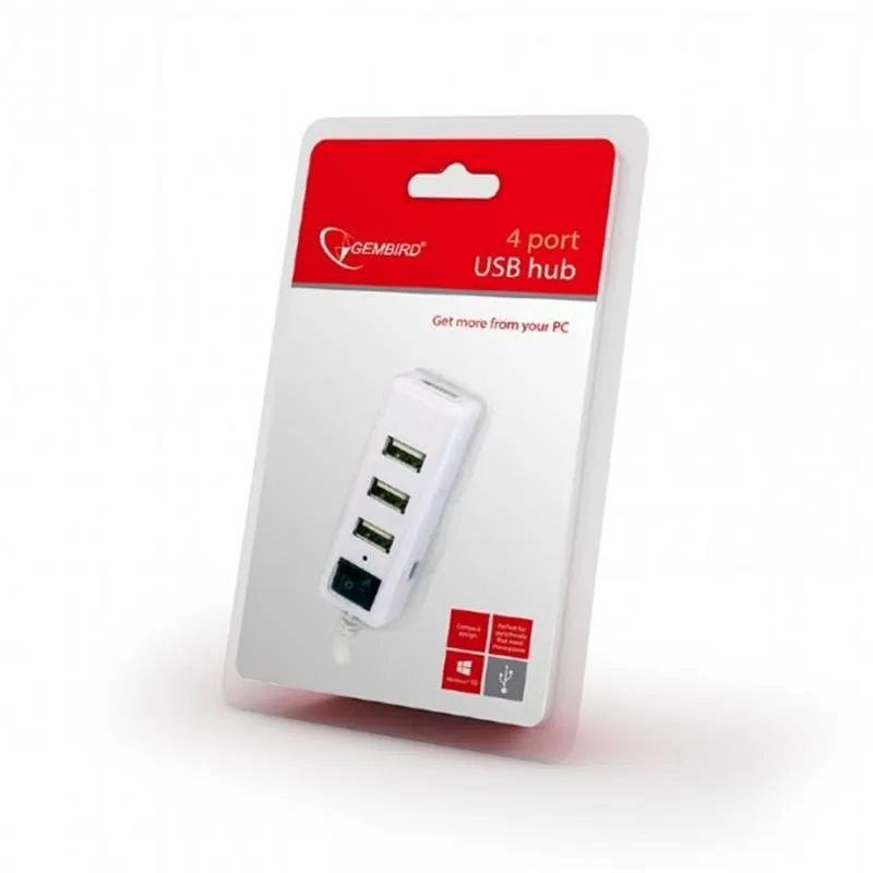 USB-хаб Gembird UHB-U2P4-21 4 ports White - мініатюра 3