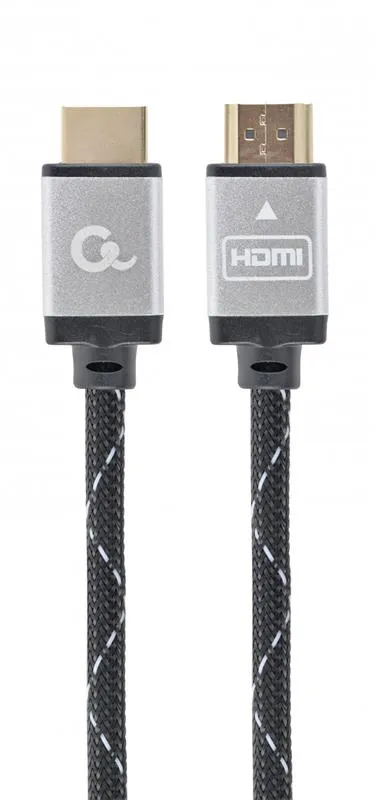 Кабель Cablexpert HDMI - HDMI V 2.0 (M/M), 1 м, чорний/сірий (CCB-HDMIL-1M) коробка - зображення 1