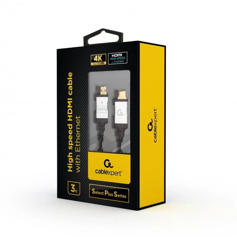 Кабель Cablexpert HDMI - HDMI V 2.0 (M/M), 3 м, чорний/сірий (CCB-HDMIL-3M) коробка - мініатюра 2