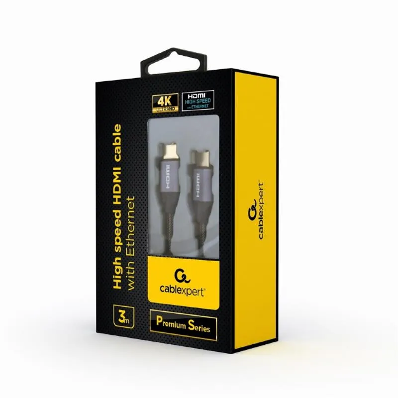 Кабель Cablexpert HDMI - HDMI V 2.0 (M/M), 3 м, чорний/сірий (CCBP-HDMI-3M) коробка - мініатюра 2