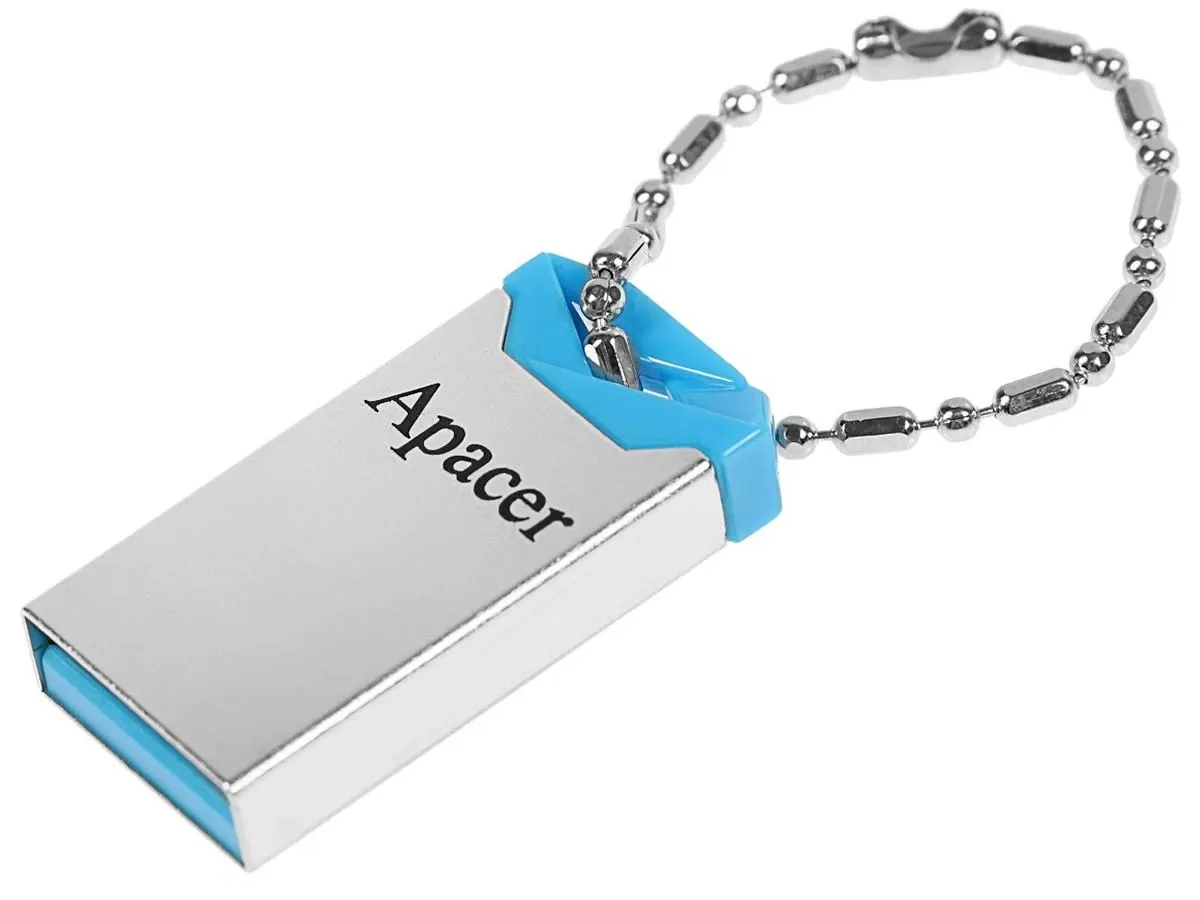 Флеш-накопичувач USB 64GB Apacer AH111 Silver/Blue (AP64GAH111U-1) - мініатюра 3