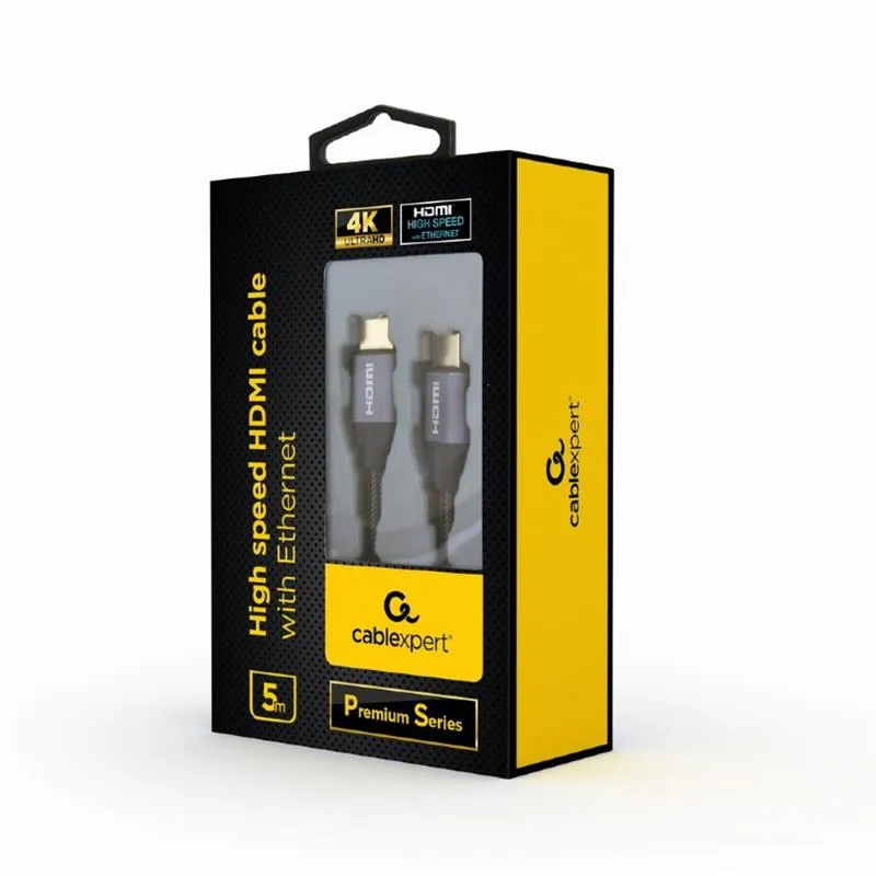 Кабель Cablexpert HDMI - HDMI V 2.0 (M/M), 5 м, чорний/сірий (CCBP-HDMI-5M) коробка - мініатюра 2