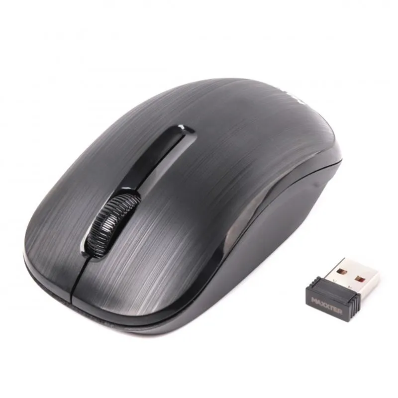 Миша бездротова Maxxter Mr-333 Black - зображення 1