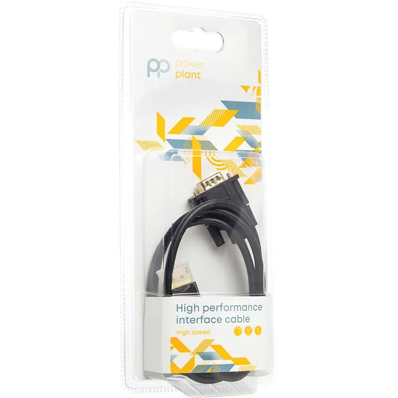 Кабель PowerPlant (CA911882) DisplayPort - VGA (M/M), 1 м - мініатюра 2