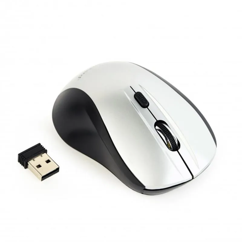 Миша бездротова Gembird MUSW-4B-02-BS Black/Silver - зображення 1