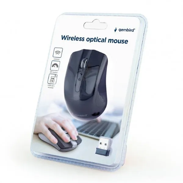 Миша бездротова Gembird MUSW-4B-04 Black - мініатюра 2