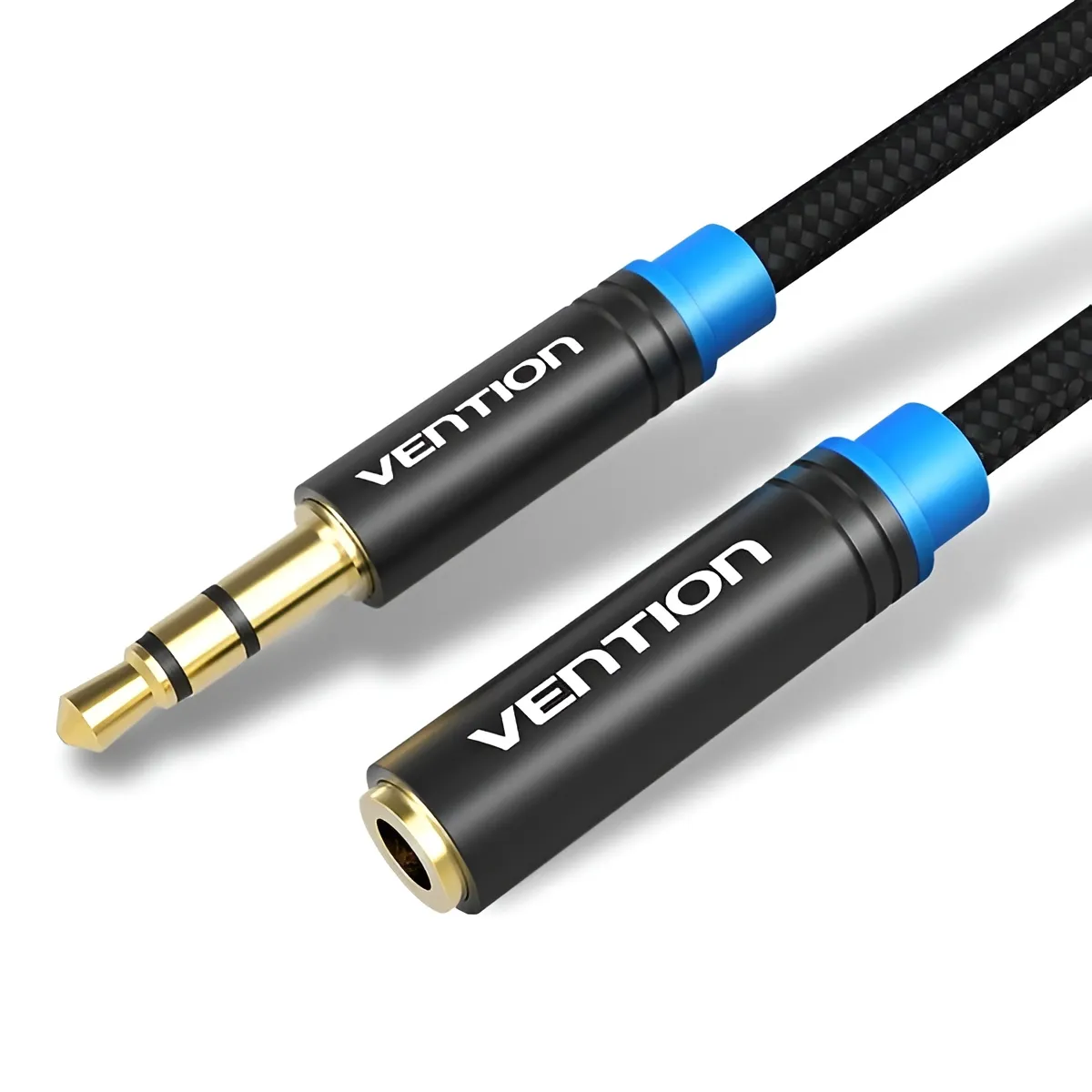 Кабель Vention Audio 3.5 мм - 3.5 мм (М/F), 2 м, чорний (VAB-B06-B200-M) - мініатюра 6
