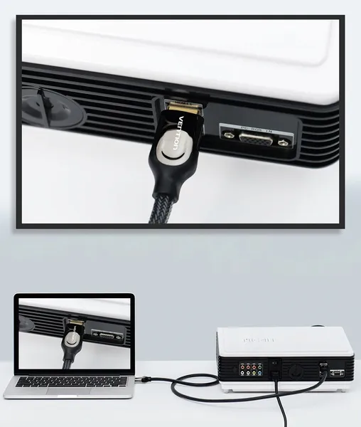 Кабель Vention HDMI - HDMI V 2.0 (M/M),1 м, Black (VAA-B05-B100) - мініатюра 3