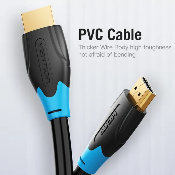 Кабель Vention HDMI - HDMI V1.4 (M/M), 5 м, чорний (AACBJ) - мініатюра 5