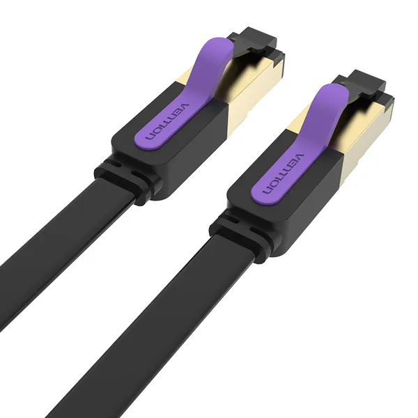 Патч-корд Vention CAT7 SSTP Ethernet, 8 m, Black (ICABK) - мініатюра 2