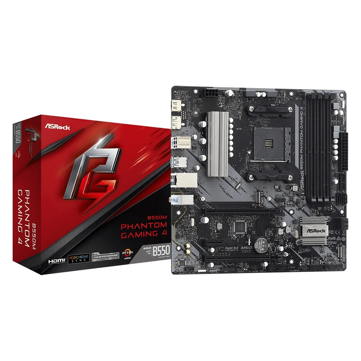 Материнська плата ASRock B550M Phantom Gaming 4 Socket AM4 - мініатюра 5