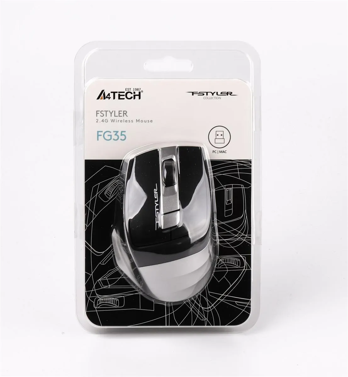 Миша бездротова A4Tech FG35 Grey USB - мініатюра 5