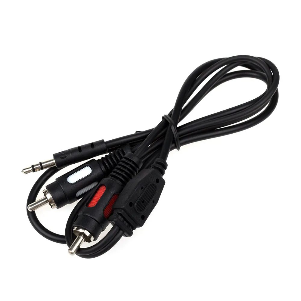 Аудіо-кабель Atcom 3.5 мм - 2xRCA (M/M), 0.8 м, Black (10810) пакет - мініатюра 2