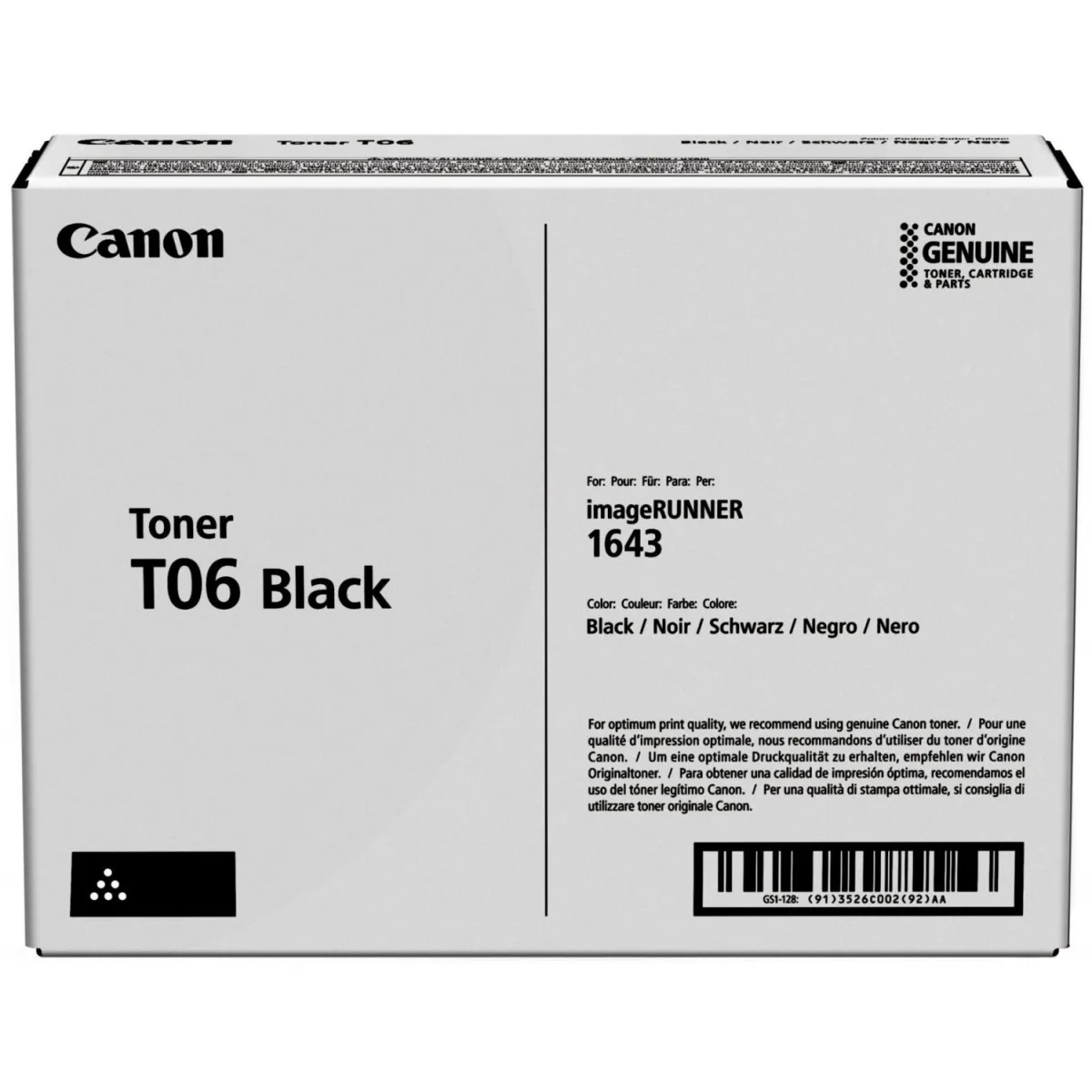 Картридж Canon T06 iR1643/1643i/1643iF Black (3526C002) - мініатюра 2