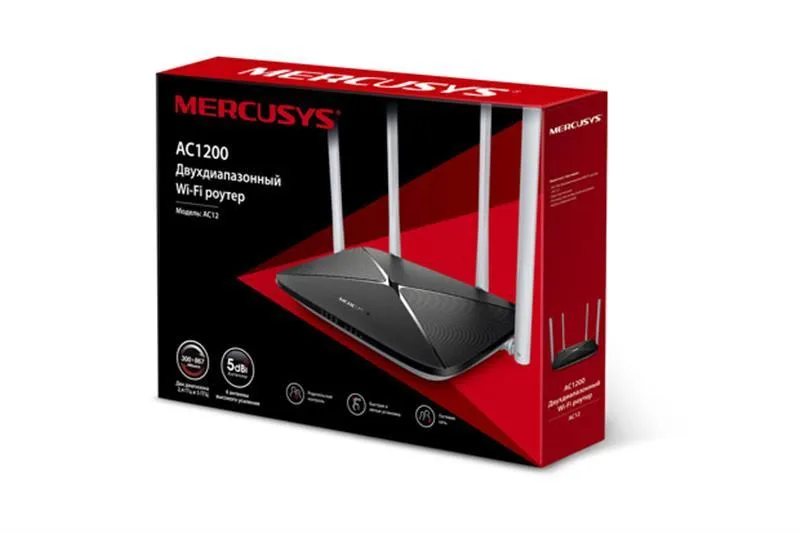 Бездротовий маршрутизатор Mercusys AC12 - мініатюра 4