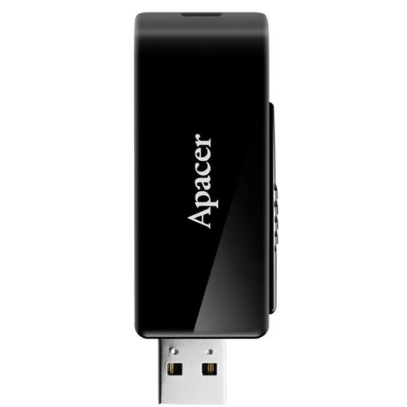 Флеш-накопичувач USB3.2 128GB Apacer AH350 Black (AP128GAH350B-1) - зображення 1