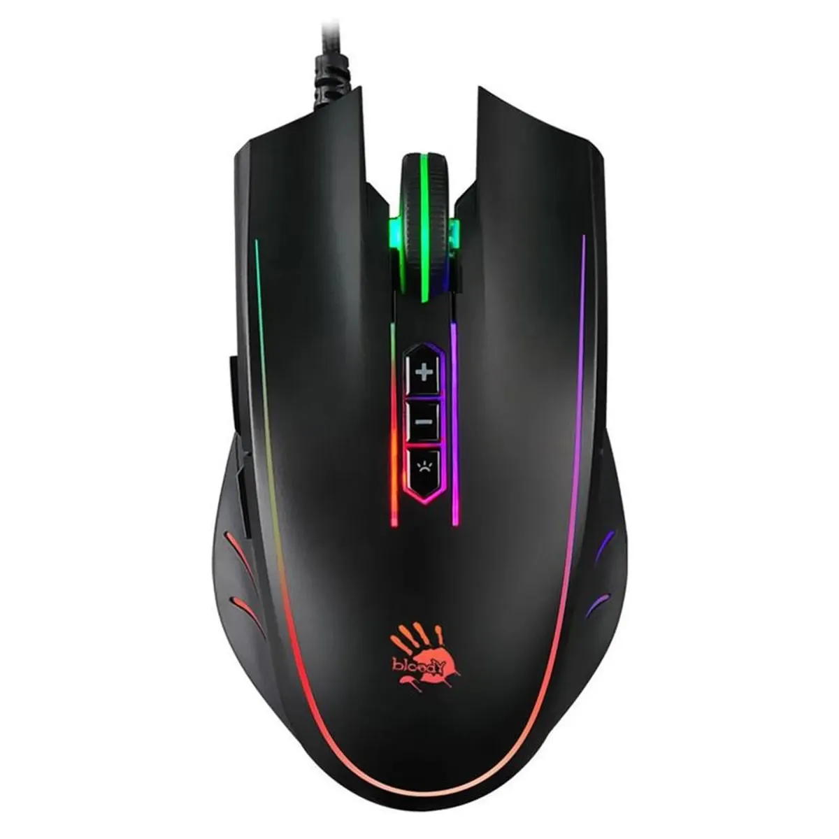Миша Bloody Q81 Neon XGlide Curve Black - зображення 1