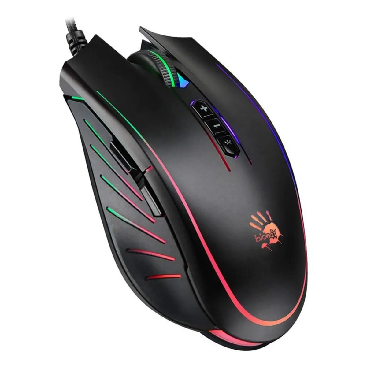 Миша Bloody Q81 Neon XGlide Curve Black - мініатюра 2