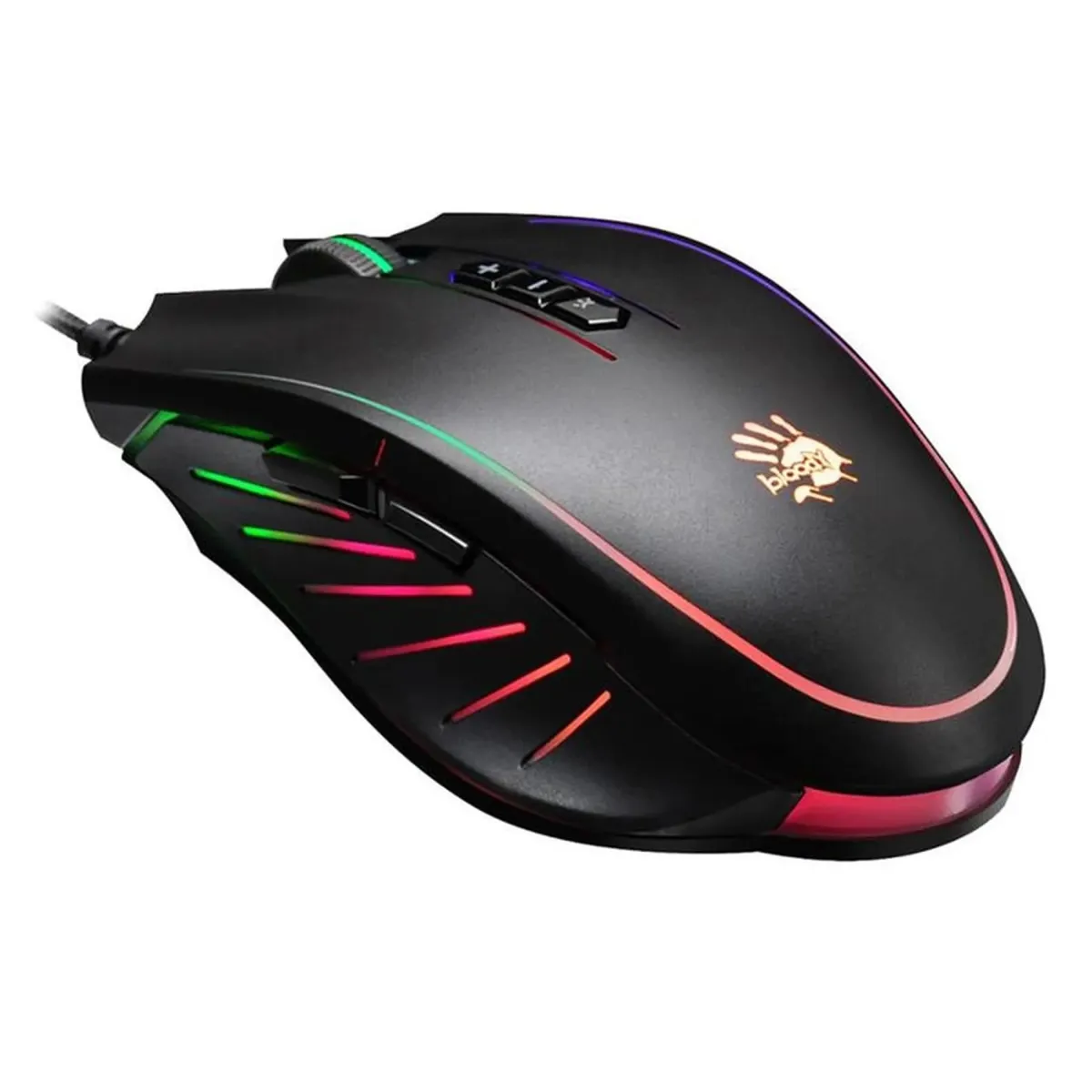 Миша Bloody Q81 Neon XGlide Curve Black - мініатюра 4