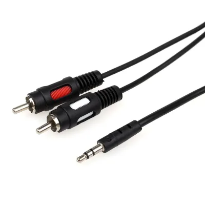 Аудіо-кабель Atcom (10707) mini-jack 3.5мм(M)-2xRCA-тюльпан(M) 1,8м пакет - мініатюра 2