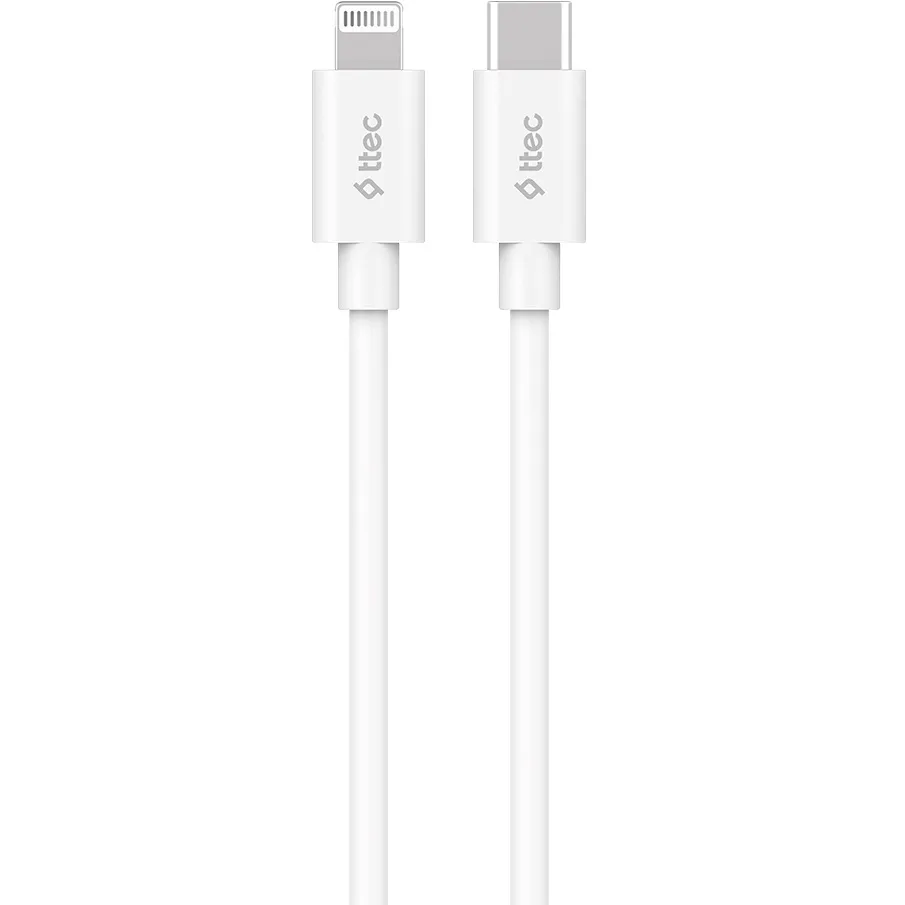 Кабель Ttec USB Type-C - Lightning (M/M), 1.5 м, White (2DKM04B) - мініатюра 2