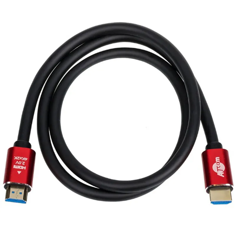 Кабель Atcom HDMI - HDMI V 2.0 (M/M), 4K, 2 м, чорний/червоний (24942) пакет - мініатюра 3