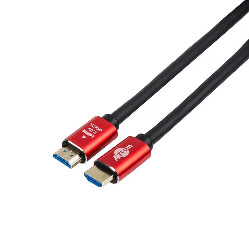 Кабель Atcom HDMI - HDMI V 2.0 (M/M), 3 м, Black/Red (24943) - зображення 1