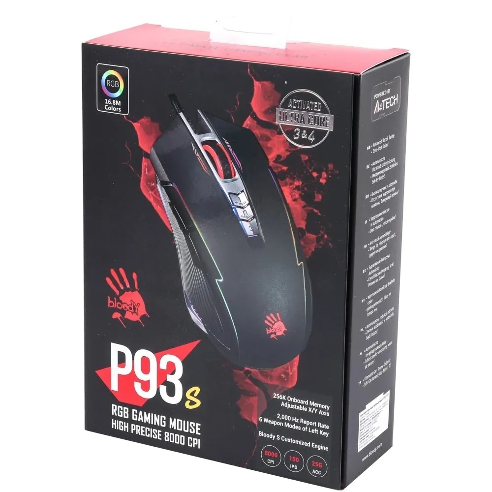 Миша A4Tech P93s Bloody Black - мініатюра 3
