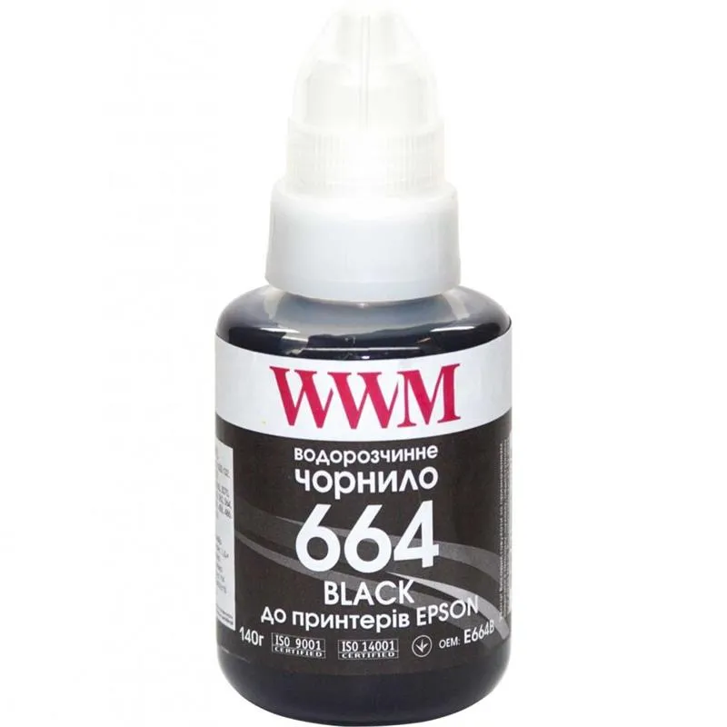 Чорнило WWM Epson L110/210/300 Black (E664B) 140г - зображення 1