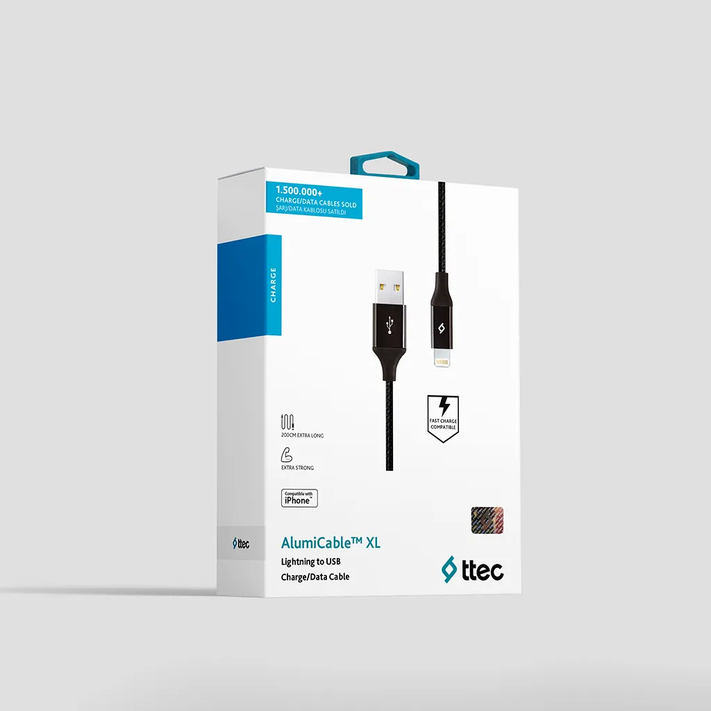 Кабель Ttec USB - Lightning (M/M), AlumiCable, 2 м, Black (2DK19S) - мініатюра 2