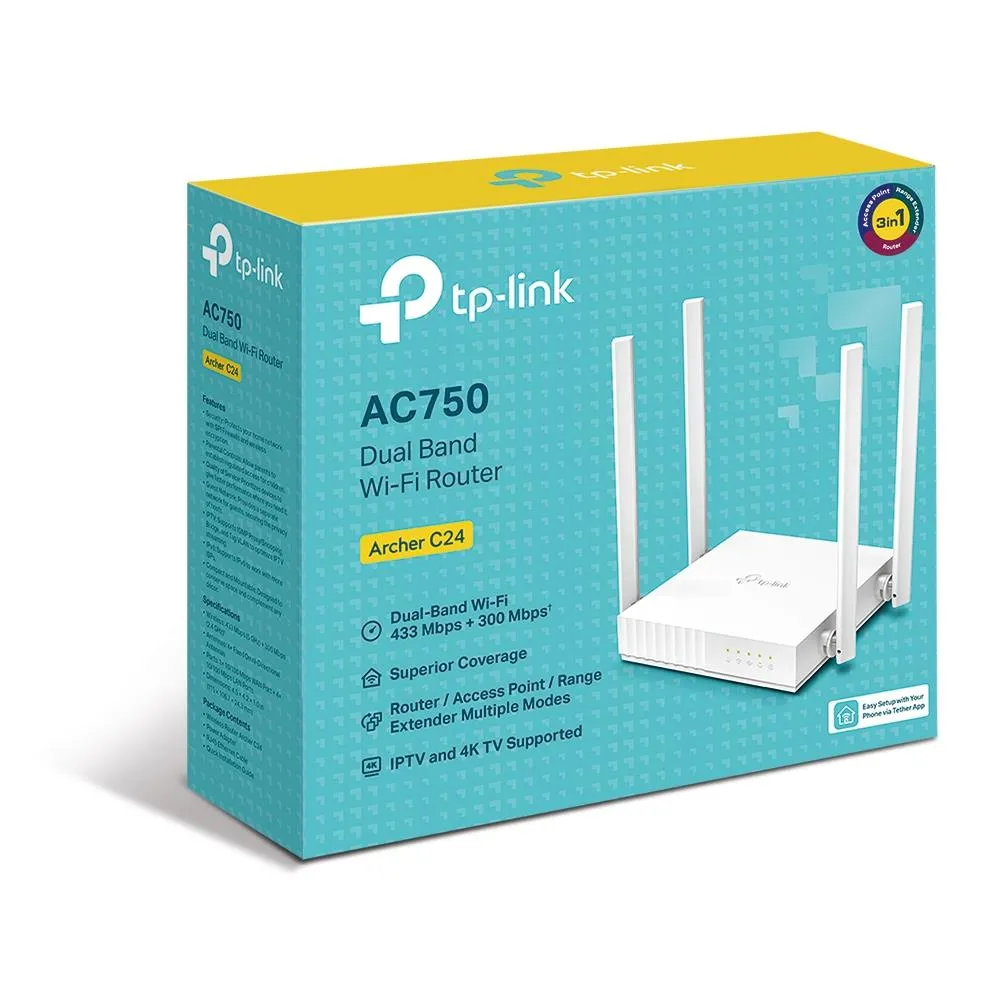 Бездротовий маршрутизатор TP-Link ARCHER C24 - мініатюра 4