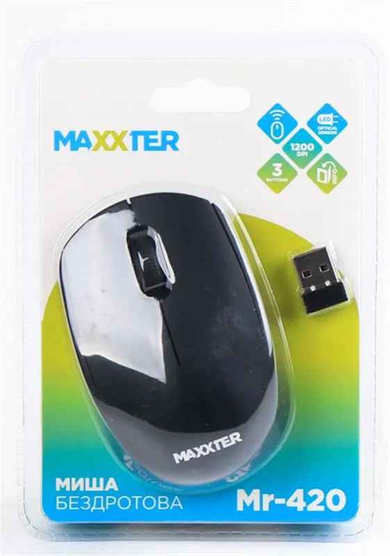 Миша бездротова Maxxter Mr-420 Black - мініатюра 4