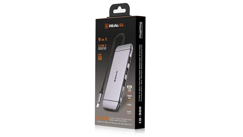 USB-хаб REAL-EL CQ-900 3 ports - мініатюра 7