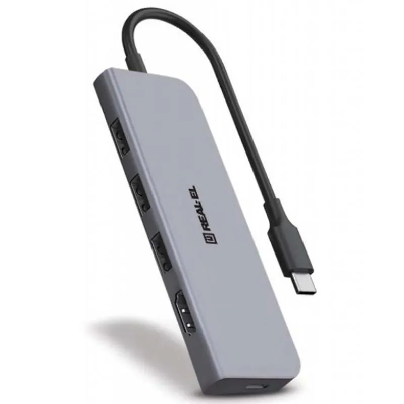 USB-хаб REAL-EL CQ-700 4 ports - зображення 1
