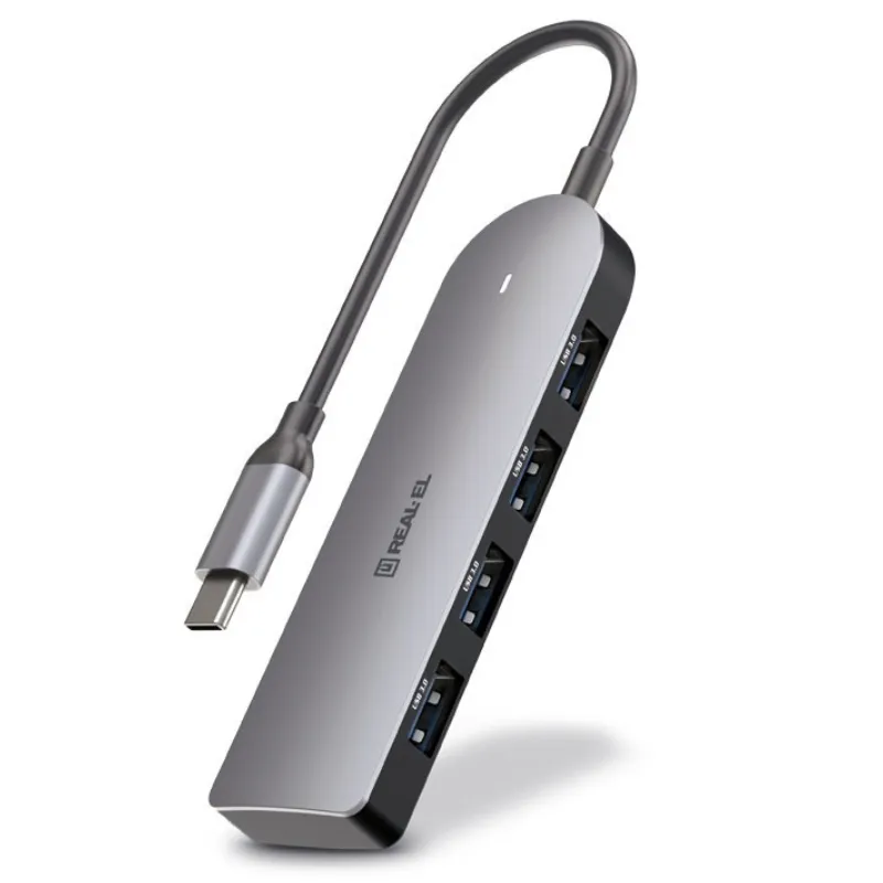 USB-хаб REAL-EL CQ-415 USB Type-C 4-в-1 - мініатюра 10