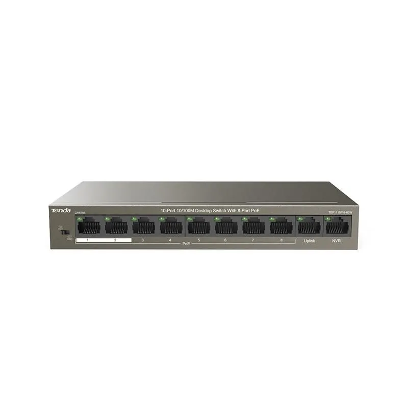 Комутатор Tenda TEF1110P-8-63W