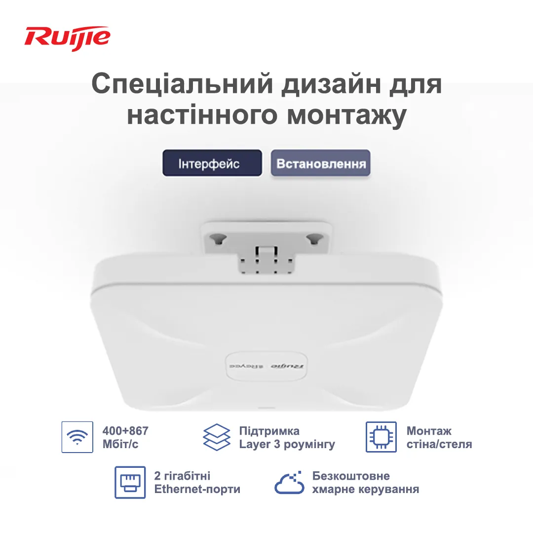 Точка доступу Ruijie Reyee RG-RAP2200(E) - мініатюра 4