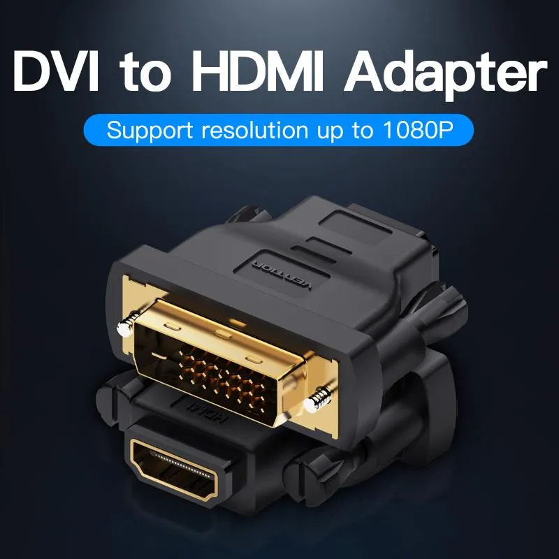 Адаптер Vention HDMI - DVI V 1.4 (F/M), Black (ECDB0) - мініатюра 6