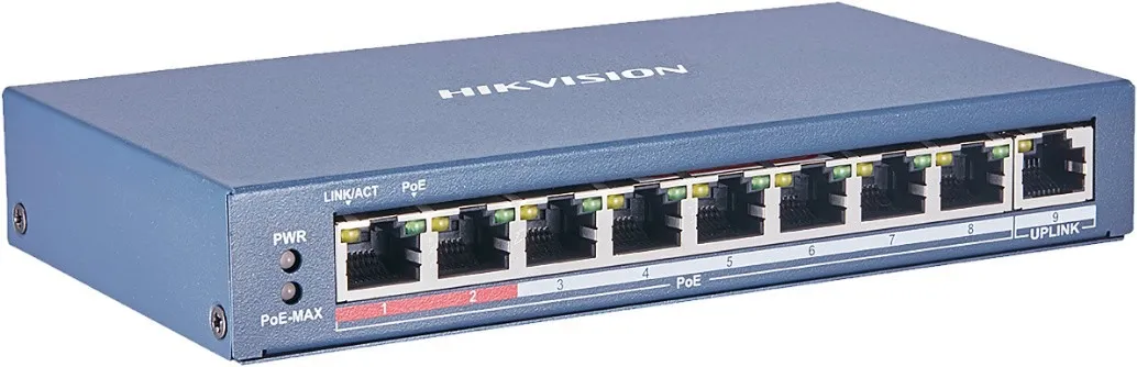 Комутатор Hikvision DS-3E0109P-E(C) - мініатюра 2