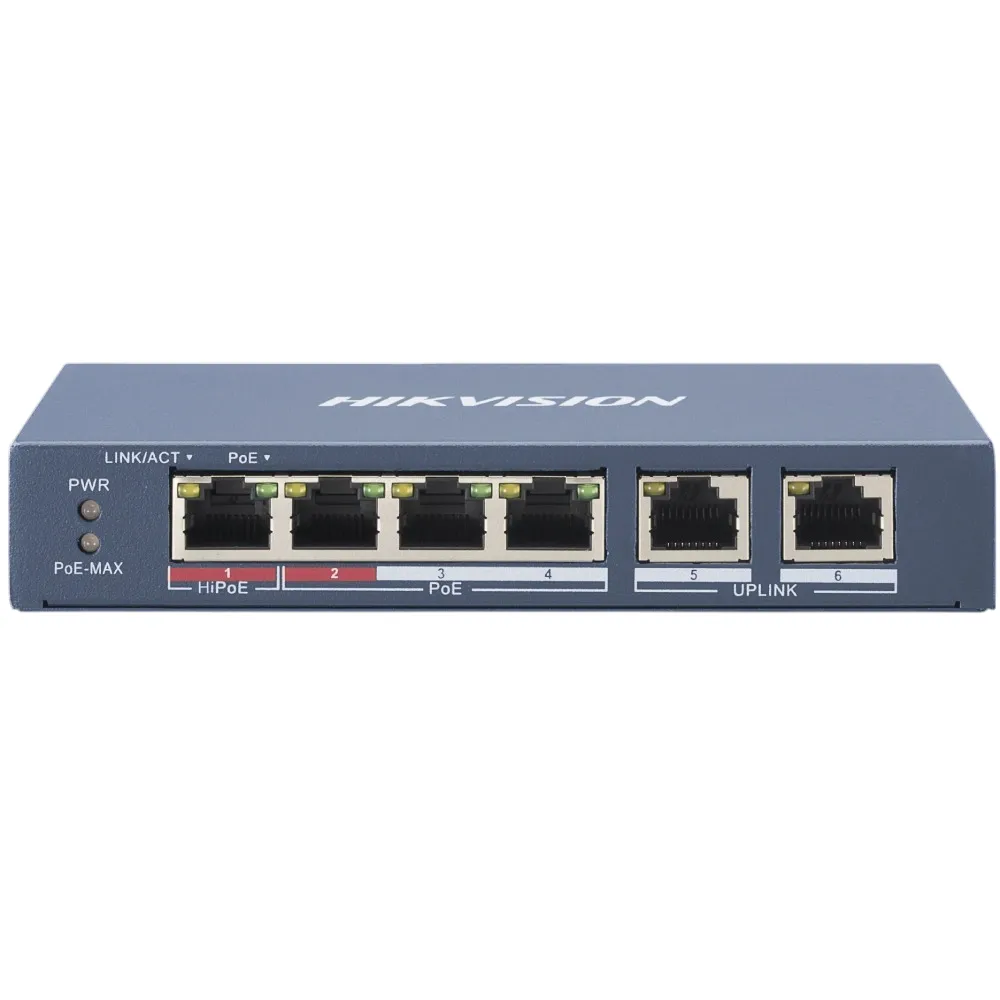 Комутатор Hikvision DS-3E0106HP-E - зображення 1