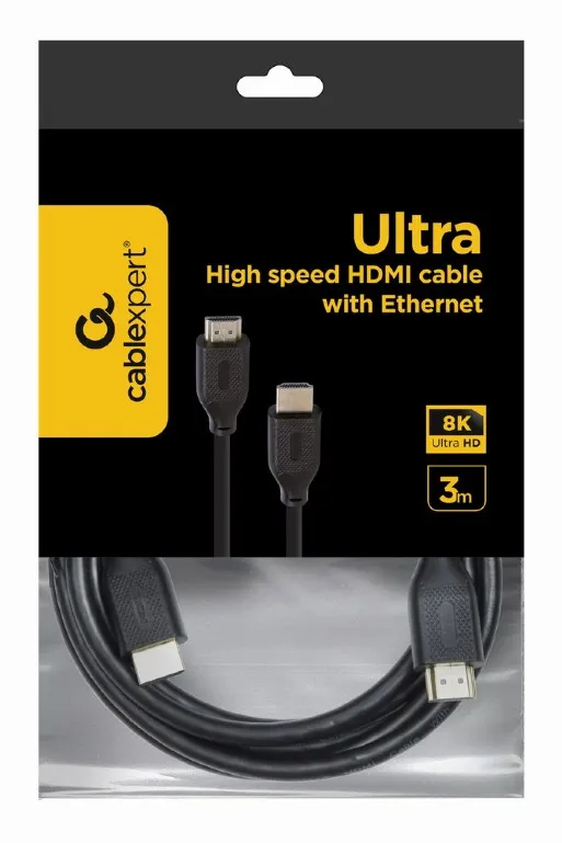 Кабель Cablexpert HDMI - HDMI V 2.1 (M/M), 3 м, чорний (CC-HDMI8K-3M) пакет - мініатюра 2