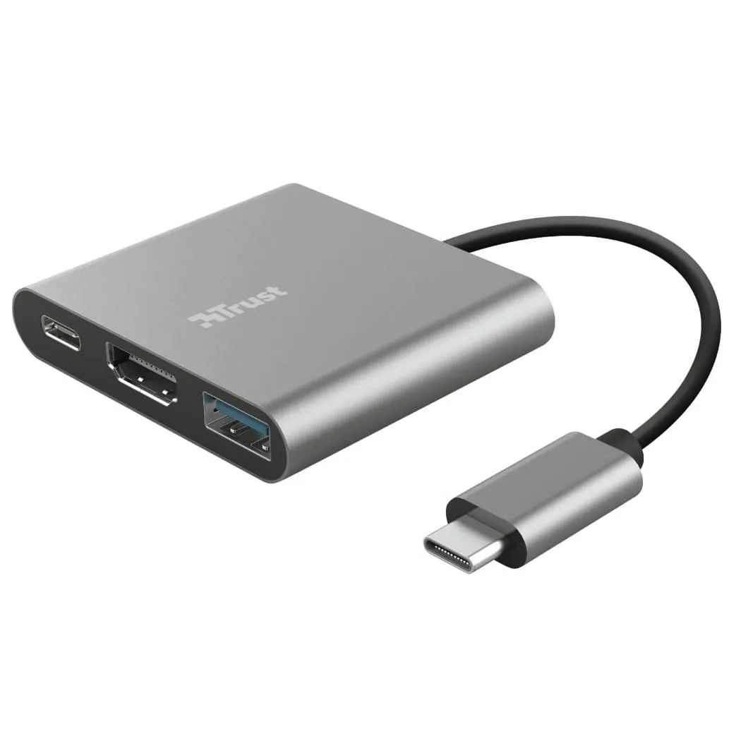 USB-хаб Trust Dalyx Aluminium USB Type-C 3-в-1 (23772) - зображення 1