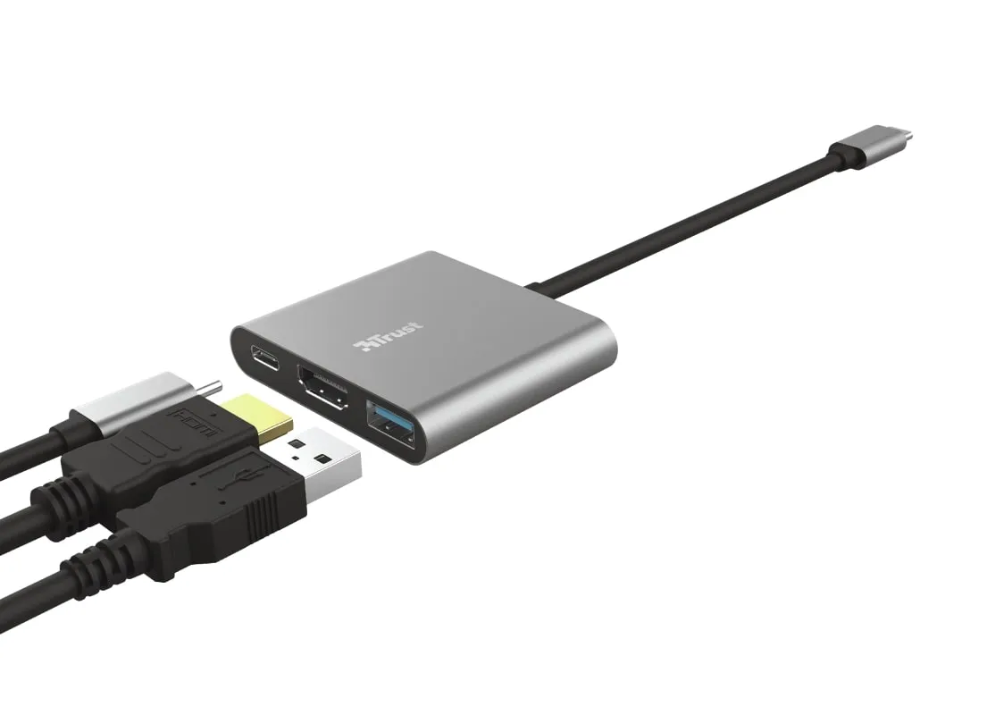 USB-хаб Trust Dalyx Aluminium USB Type-C 3-в-1 (23772) - мініатюра 4
