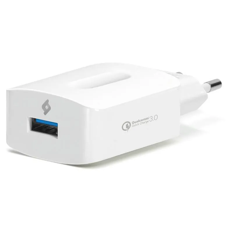 Мережевий зарядний пристрій Ttec SpeedCharger QC 3.0 USB 3A 18W White (2SCQC01K) - зображення 1