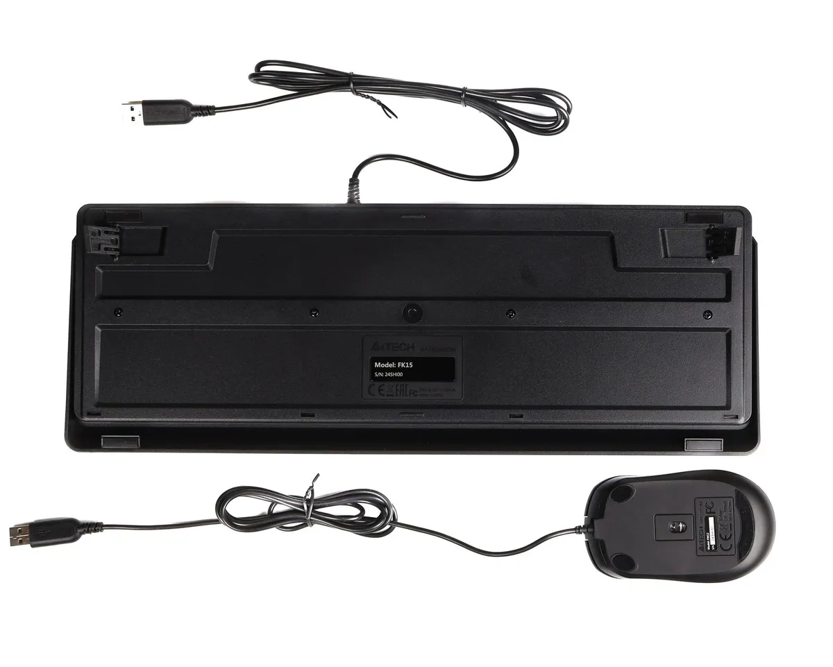 Комплект (клавіатура, миша) A4Tech F1512 Black - мініатюра 5