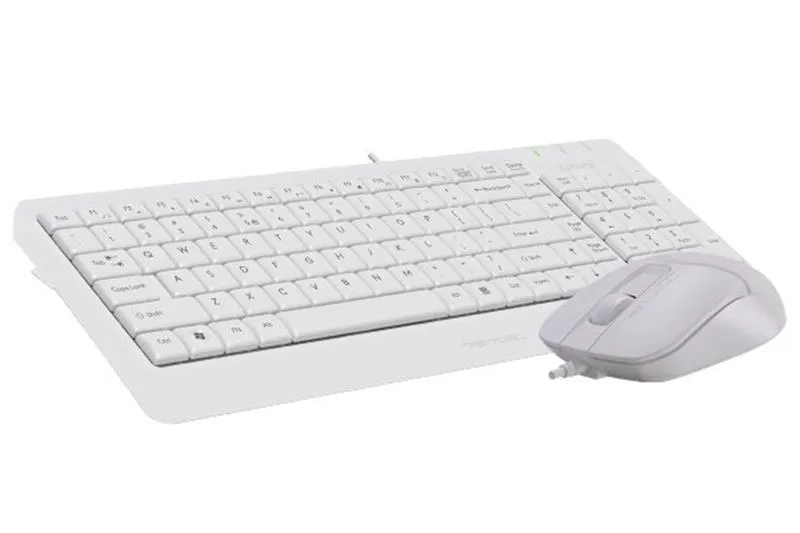 Комплект (клавіатура, миша) A4Tech F1512 White - мініатюра 3