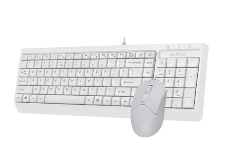 Комплект (клавіатура, миша) A4Tech F1512 White - мініатюра 4