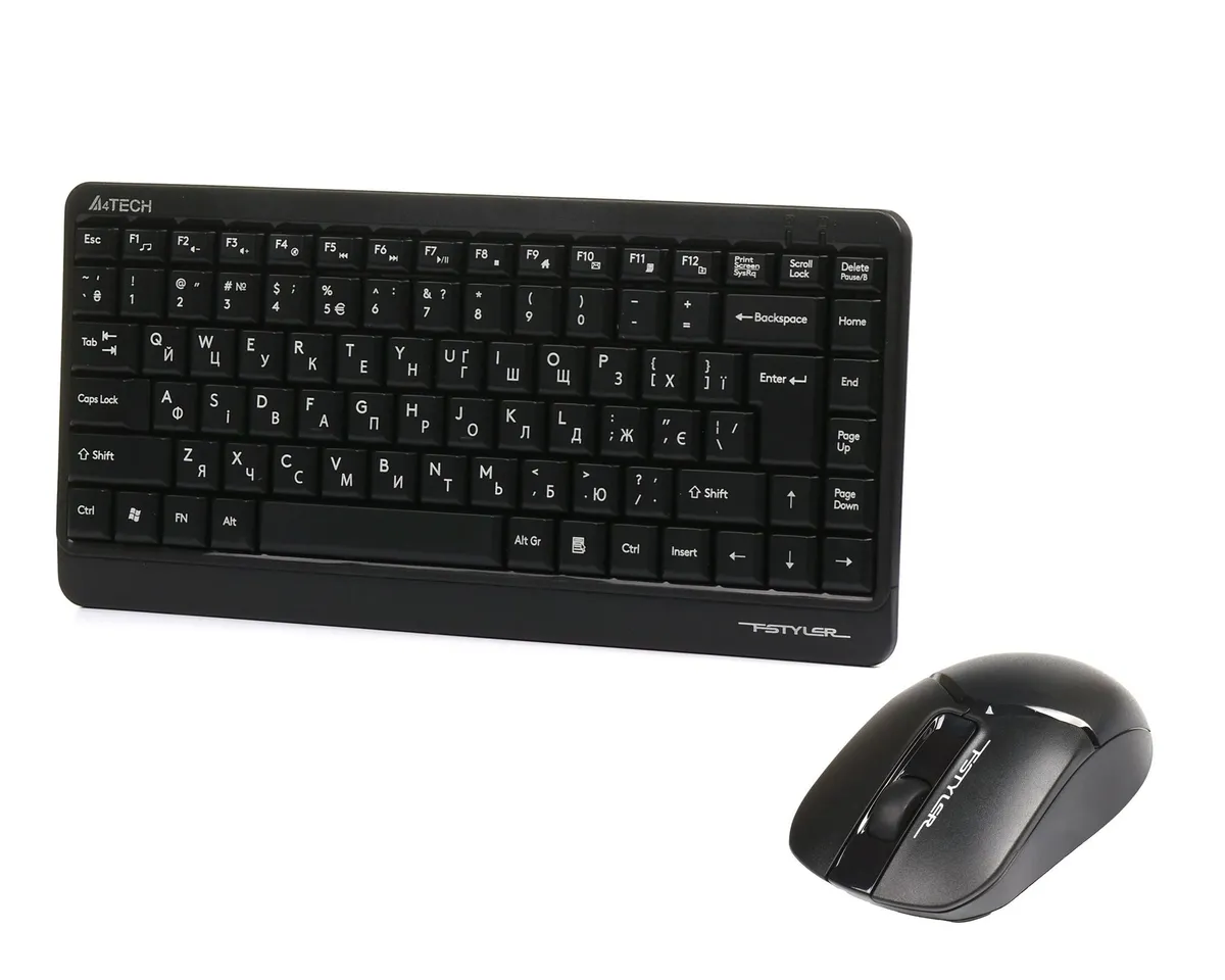 Комплект (клавіатура, миша) бездротовий A4Tech FG1112 Black - зображення 1